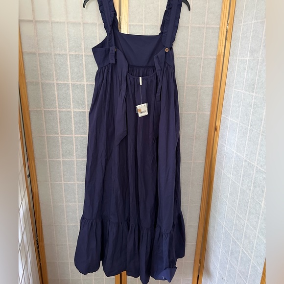 NWT free people Blue Depth Isabella Maxi Dress - Picture 4 of 5